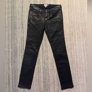 Juicy Couture Wax Coated Skinny Jeans - Black - Size 28